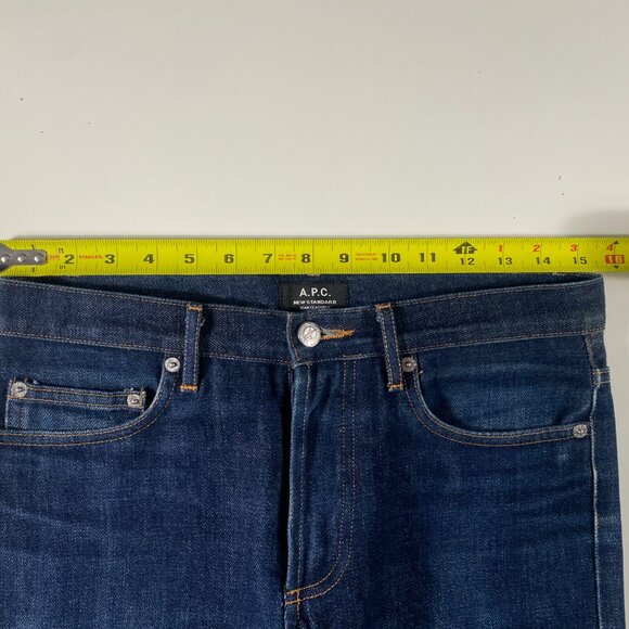 A.P.C. Petit Standard Dark Wash Slim Fit Button-fly Jeans men's size 30x32 - Picture 10 of 12